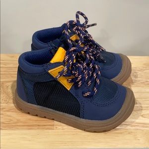 Cat & Jack boots boys size 5 navy blue orange